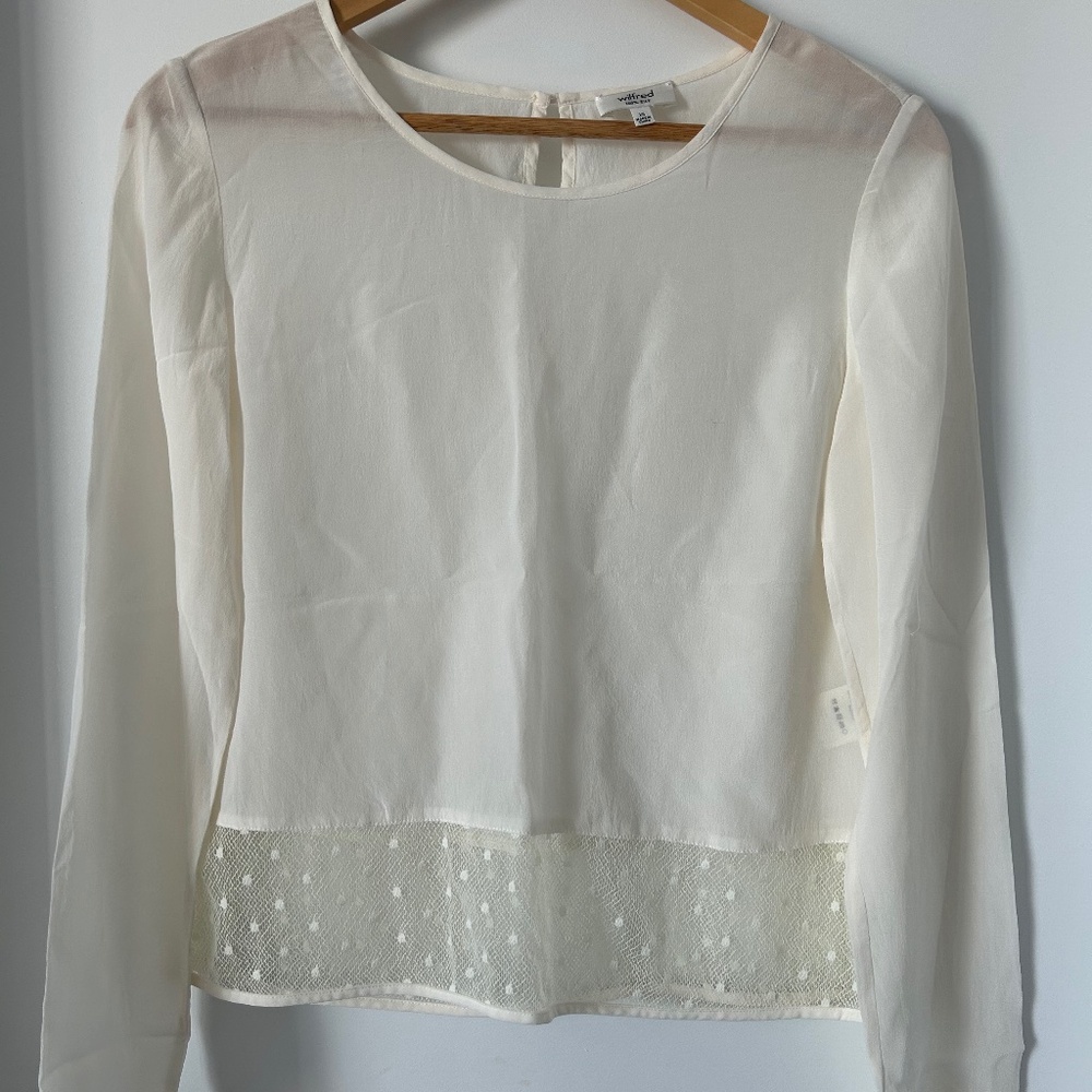 Aritzia Wilfred Desais 100% silk top